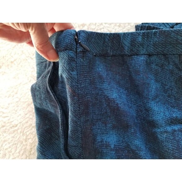 H by Halston Womens Petite Wide Leg Blue Patterned Rayon Crop Pants Sz 20WP - Picture 5 of 14
